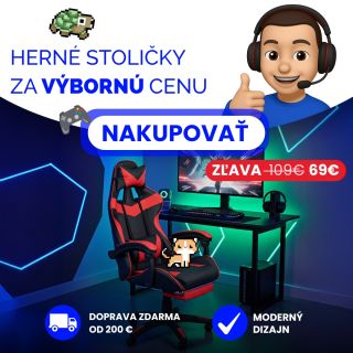 🎮 Premeňte hranie aj prácu na zážitok. Otočná herná stolička Vám prinesie pohodlie pri dlhých hodinách za počítačom. 🚚...